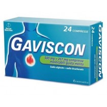 Gaviscon 24 Cpr Mast 500 Mg + 267 Mg Menta