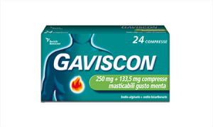 Gaviscon 24 Cpr Mast 250 Mg + 133,5 Mg Menta